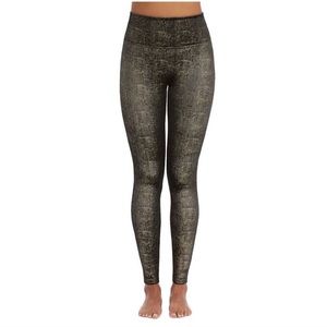 Women's Gold High-Waisted Leggings
